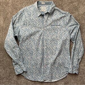 Colours Alexander Julian Men’s Blue White Floral Long Sleeve Button-Down Size XL